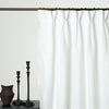 Pinch Pleat Linen Curtain Panel with Blackout Lining for Dining Room - Dutch Pleat Heading for Rings and Hooks