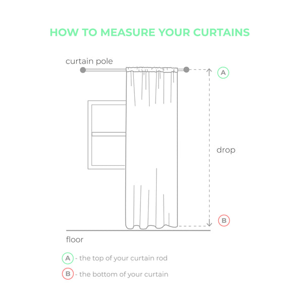 Linen Pole Pocket Curtain Panel for Bedroom - Custom Width, Custom Length