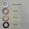 Grommets Color: Matte Nickel/Plastic, Grommets Colror: Bronze/Plastic, Grommets Color: Brass/Plastic, Grommets Color: Black/Plastic