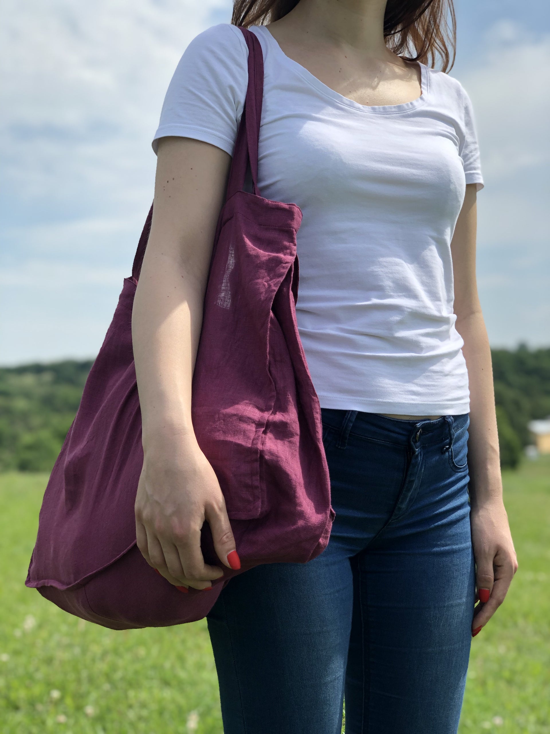 Linen Large Shopper Bag
