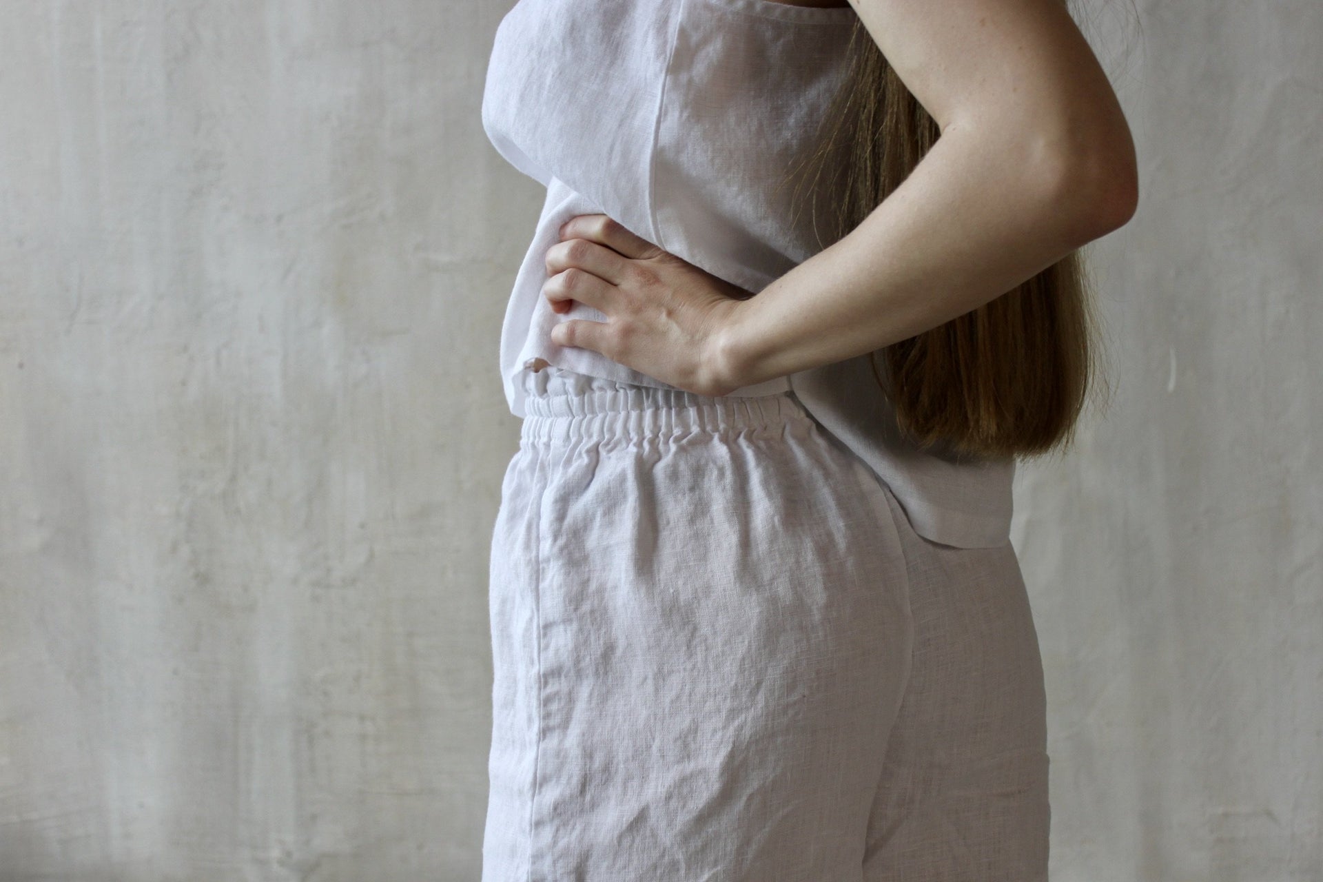 Linen Loungewear Top and Shorts