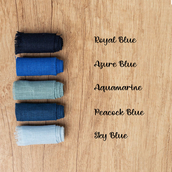 Dark Blue Linen Fitted Sheet - 100% Natural Flax Linen Bedding - Single, Double, Queen, King Sizes