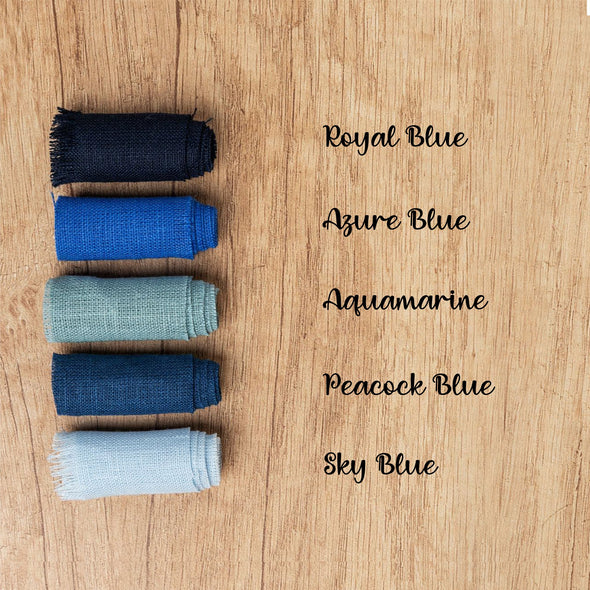 Dark Blue Linen Quilt Cover Set - Single, Double, Queen, King Sizes - More Colour Options