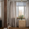 Linen Curtain Panel with Hanging Loops 