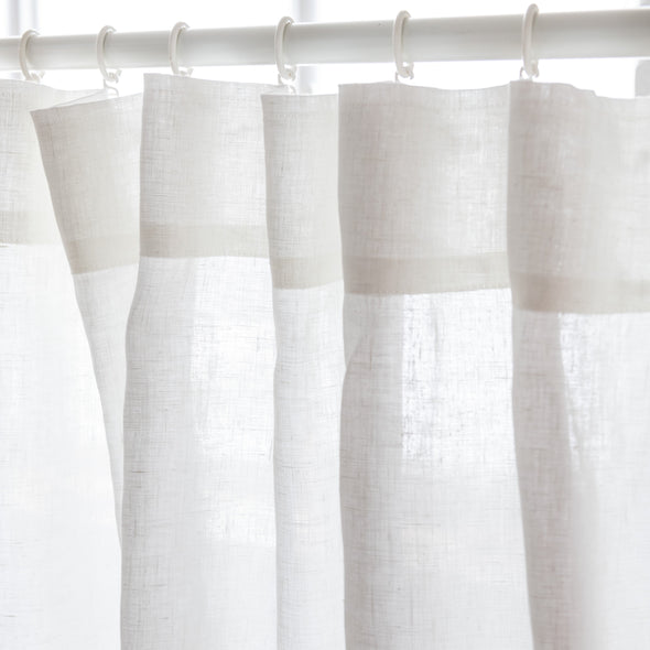 S-fold Linen Curtain Panel with Blackout Lining