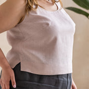 Linen Tank Top Cropped