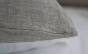 Linen Pillow Sham with Wooden Buttons