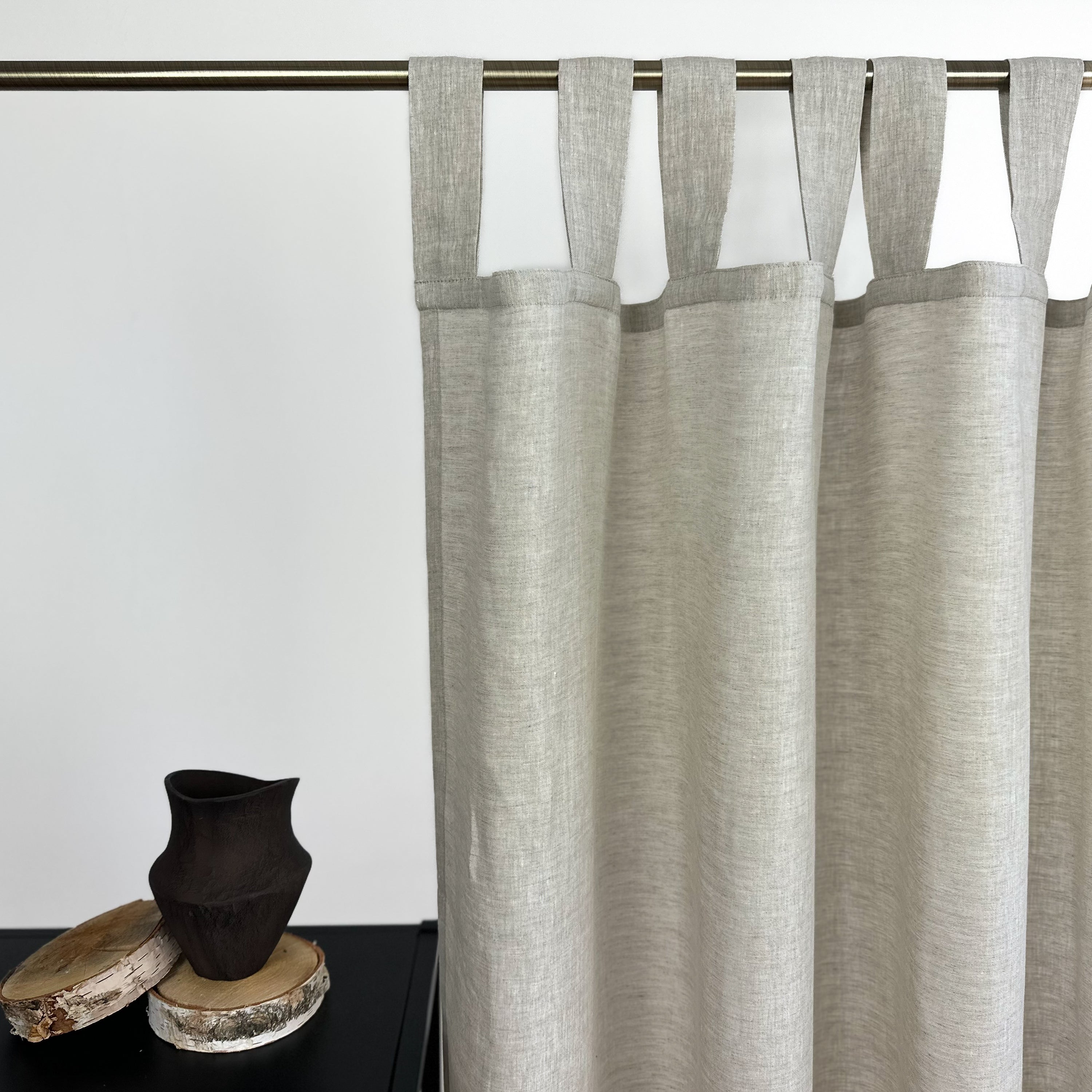 100% Linen Curtains with Hanging Loops - 124, 138 or 250 cm Width