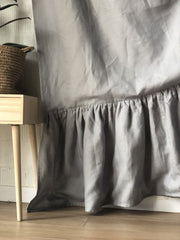 Ruffled Pole Pocket Curtain with Blackout Lining