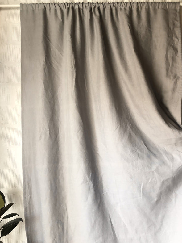 Ruffled Pole Pocket Curtain with Blackout Lining 