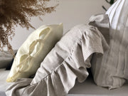 Linen Pillow Sham with Ties
