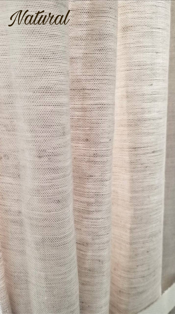 Linen Sheer Curtain - Tab Top or Hidden Tabs - Bespoke Sizes Available