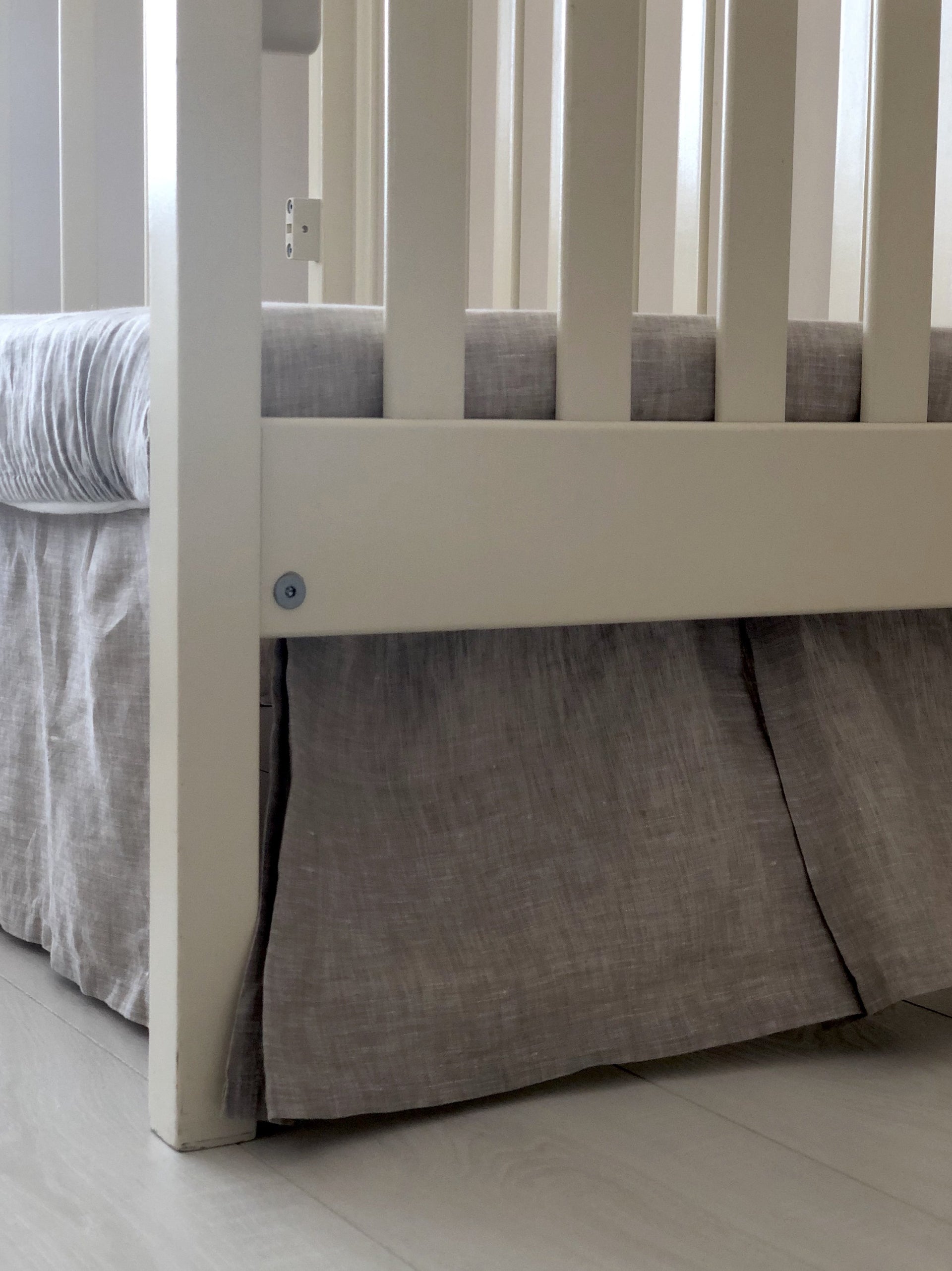 Pleated Linen Cot Valance