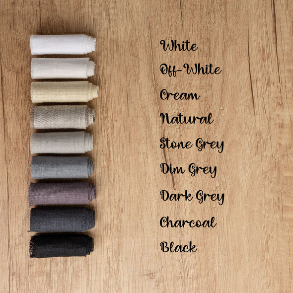 European Linen Fitted Sheet - Single, Double, Queen, King, Sizes - in White, Natural or Grey Colours