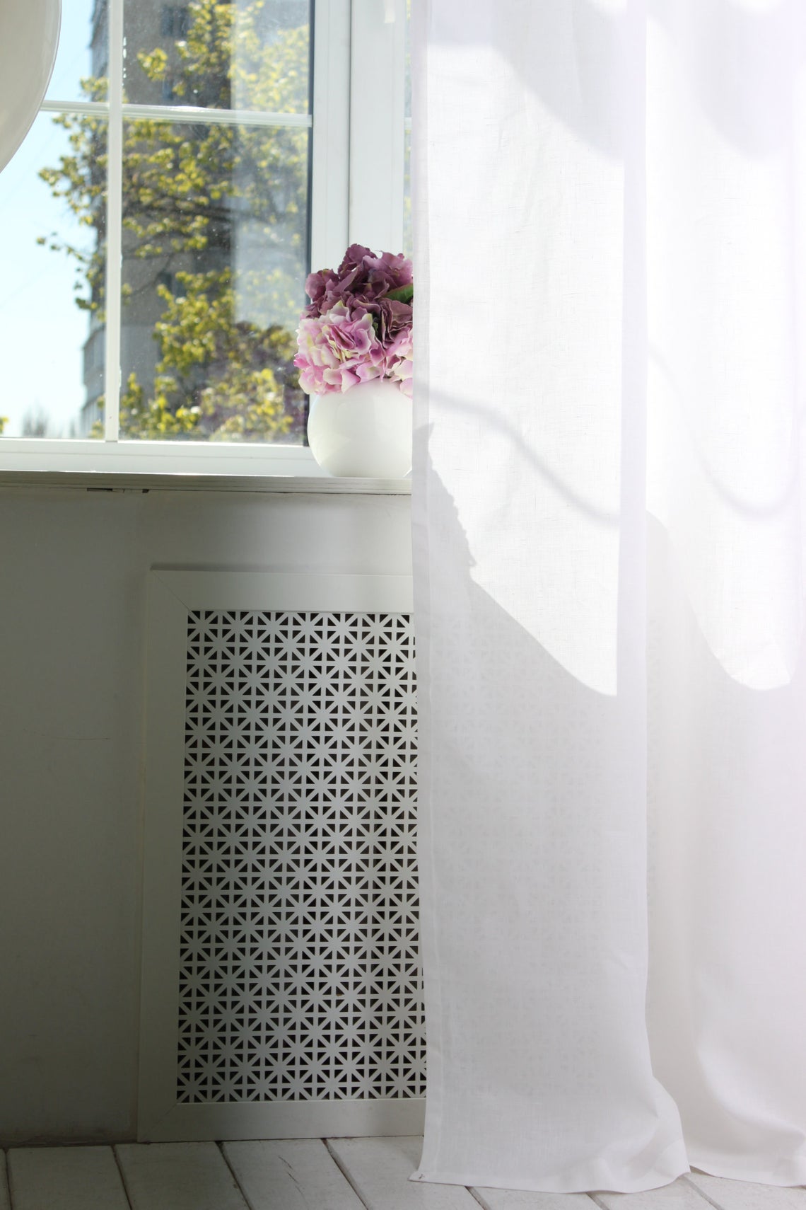 Linen Curtain for Ceiling Track