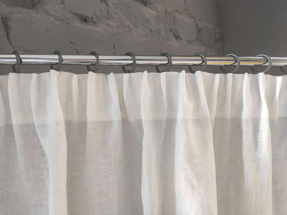 Pencil Pleat Linen Curtain with Blackout Lining