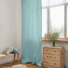 On Sale Single Linen Curtain Panel with Hanging Loops - Unlined -  Aquamarine Color