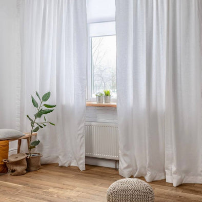 On Sale Set of 2 Double Dutch Pleat Curtains Lined with Blackout - Total Darkening - in Off-White Colour