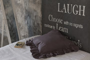 Shabby Chic Linen Ruffled Pillow Sham
