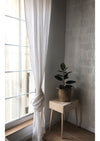 On Sale A Pair of Linen Sheer Curtains in Off-white Color - with Nickel Coloured Metallic Grommets-  215X234 cm