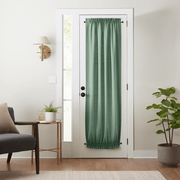 Asparagus Green Linen Blackout French Door Curtain