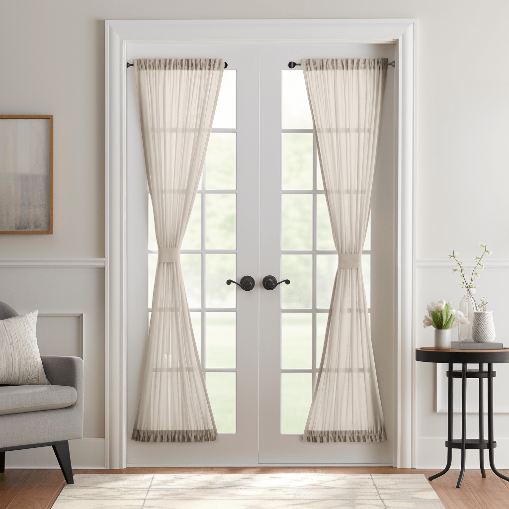 Natural Sheer Linen French Door Curtain