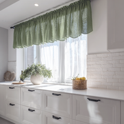 Asparagus Linen Kitchen Valance