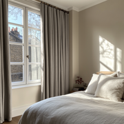 Natural Beige Bedroom Blackout Curtains