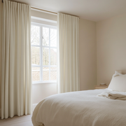 Cream Bedroom Curtains - Cotton Lined