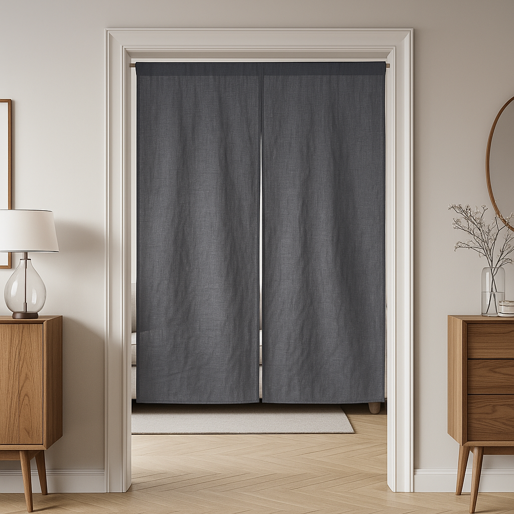 Dim Grey Linen Noren Curtain