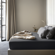 Dim Soft Grey Linen Extra Deep Fitted Sheet 
