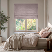 Dusty Pink Linen Roman Blinds - Blackout Lining