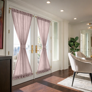 Dusty Pink Linen French Door Curtains