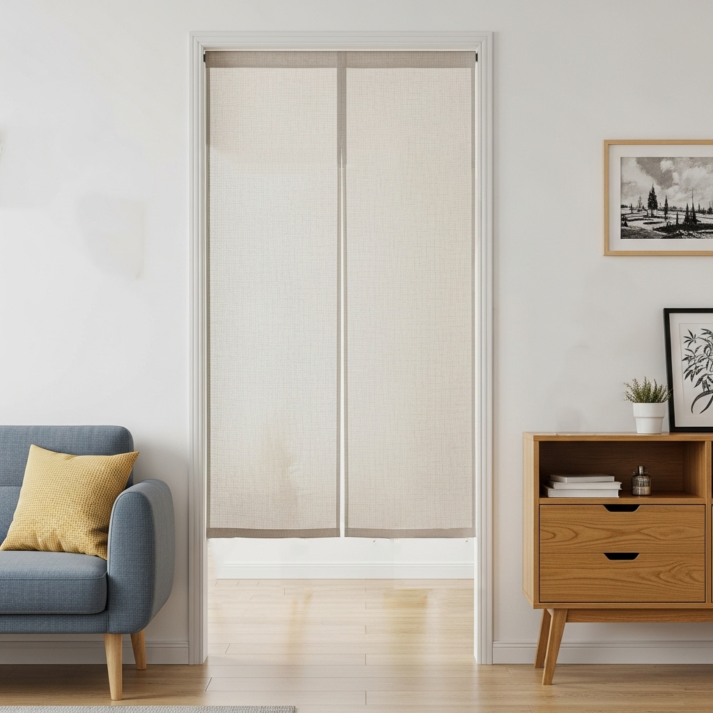 Ecru Heavy Weight Linen Noren Curtain