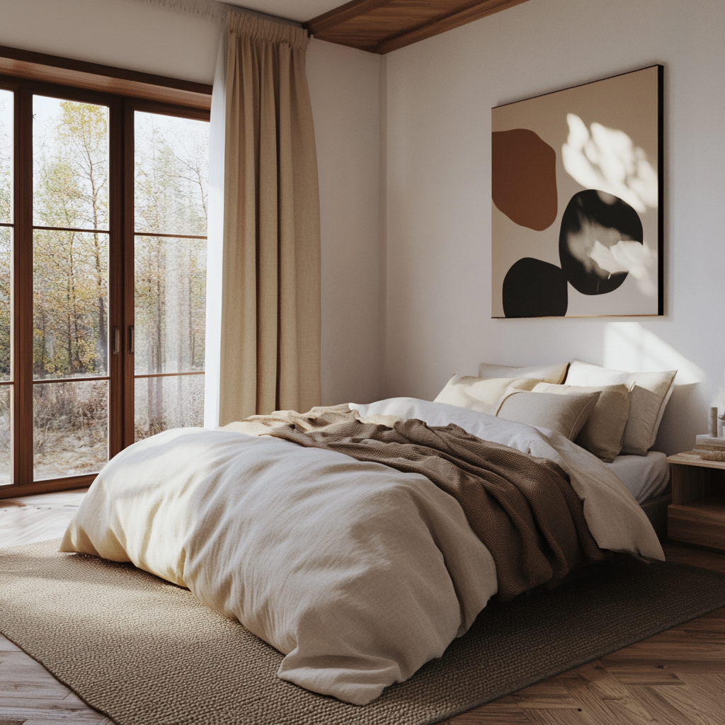 Ecru Heavy Weight Linen Quilt Cover