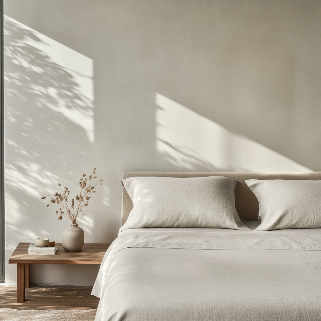 Ecru Beige Washed Linen Heavyweight Extra Deep Fitted Sheet Set