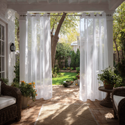 White Sheer Grommet Curtain