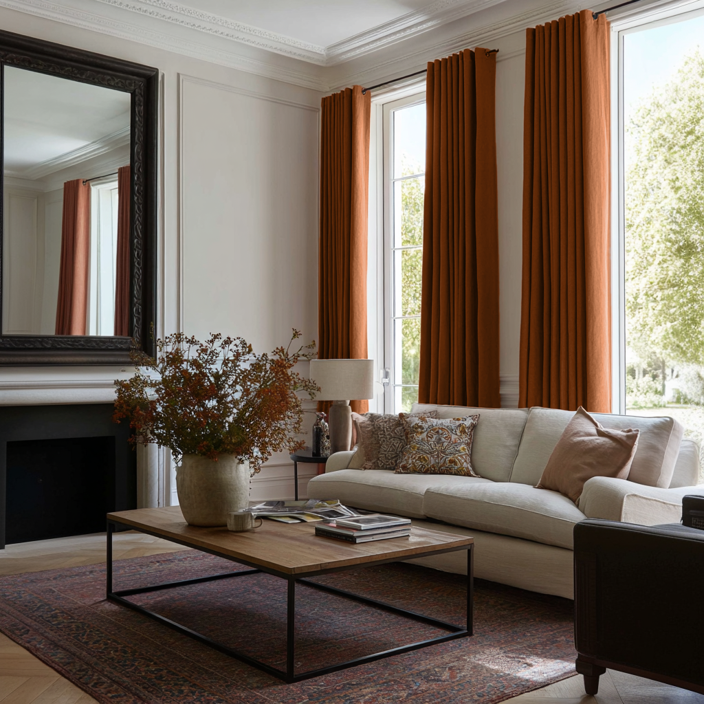 Clay Heavy Weight Linen Eyelet Blackout Curtain