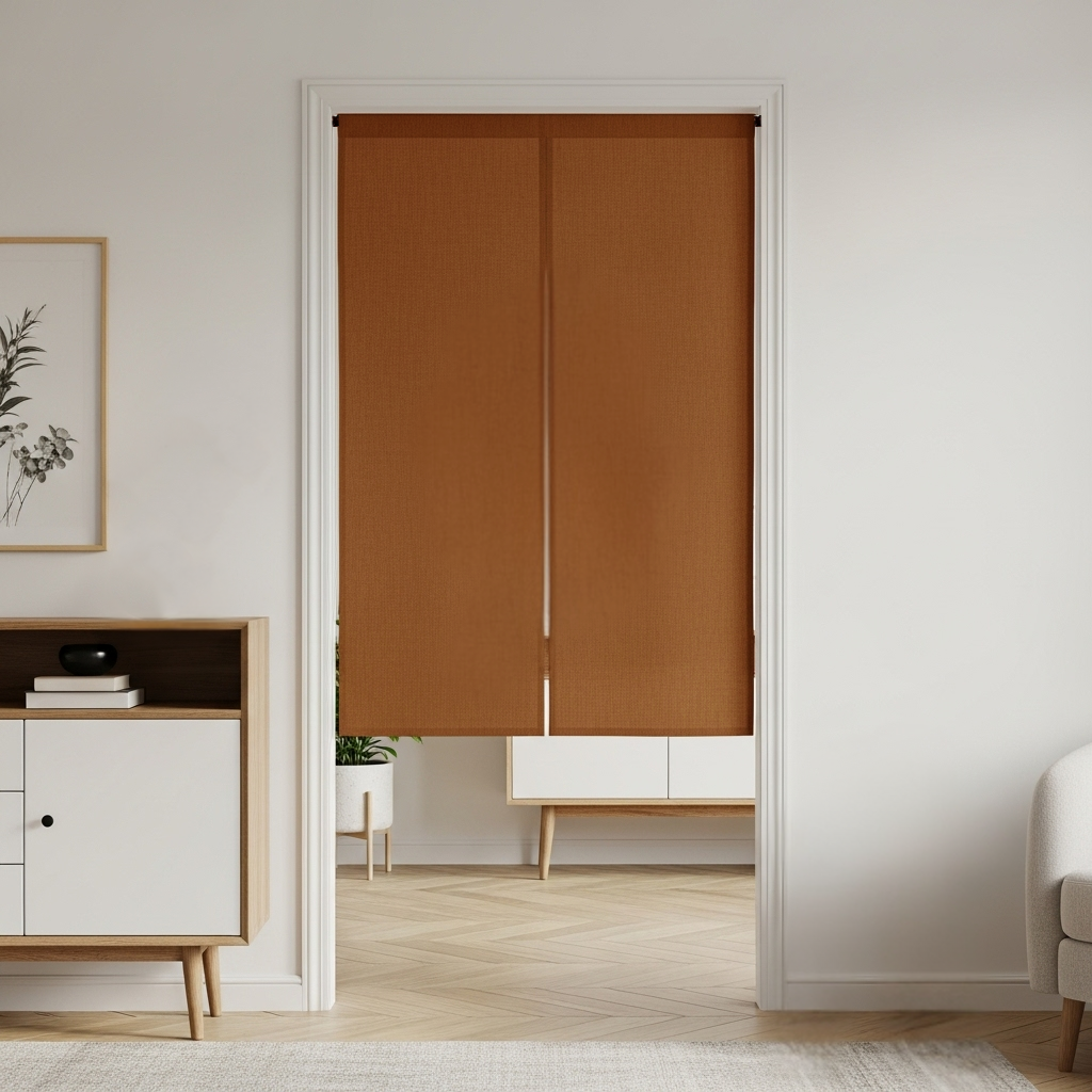 Clay Heavy Weight Linen Noren Curtain
