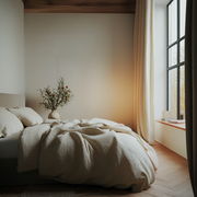 Ecru Heavy Weight Linen Quilt Cover