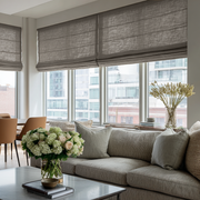 Natural Heavy Weight Linen Roman Blinds