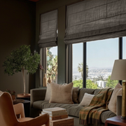 Natural Heavy Weight Linen Roman Blinds - Cotton Lining