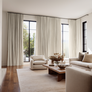 Ecru Heavyweight Linen Soundproof Curtains