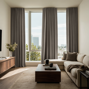 Natural Heavy Weight Linen Soundproof Curtains with Multitape