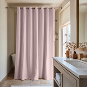 Dusty Pink Hookless Linen Shower Curtain
