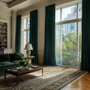 Hunter Green Velvet Blackout Pencil Pleat Curtain