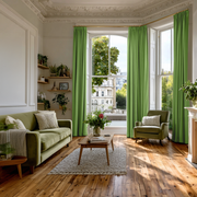 Light Green Velvet Blackout Pencil Pleat Curtain