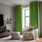 Light Green Velvet Blackout Eyelet Curtain