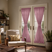 Dusty Rose Linen French Door Curtains