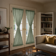 Asparagus Linen French Door Curtains